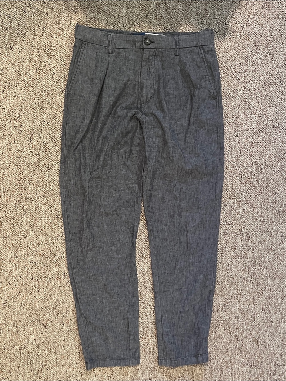 Men's Gray Tapered Trousers